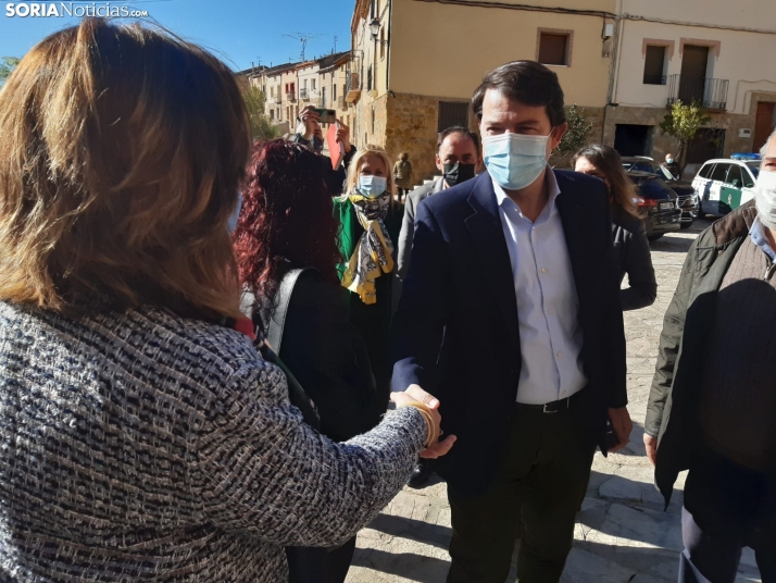 Mañueco, de ruta por el sureste de Soria: Tenemos un compromiso especial con el medio rural