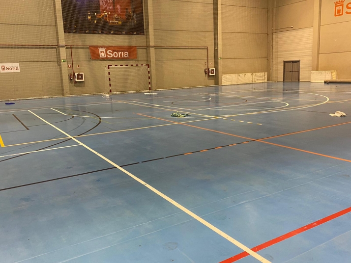 El BM Soria suspende su entrenamiento a causa de las goteras en el San Andrés