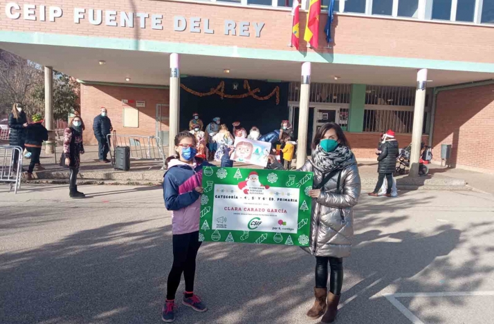 Una alumna del CEIP Fuente del Rey, premiada en el concurso navidelo de CSIF