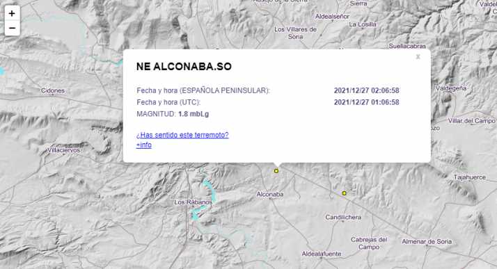 Soria registra dos nuevos seísmos en las últimas horas 