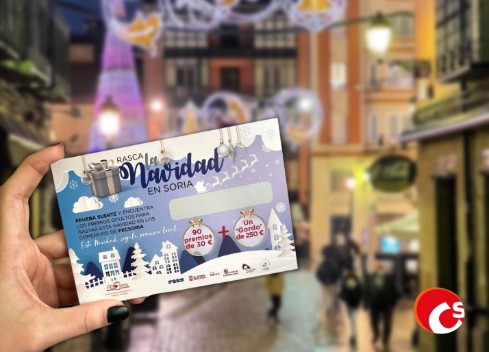 Más de 130 comercios de Soria regalan esta Navidad tarjetas ‘Rasca y Gana’ con un total de 3.000 euros en premios 