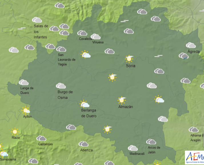 El Tiempo en Soria: Nochebuena con temperaturas agradables 