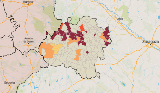 Coronavirus en Soria: Dos municipios superan los 500 puntos de incidencia