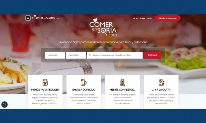 La Cámara recuerda que Comer en Soria recoge la oferta de la hostelería soriana con servicio a domicilio 