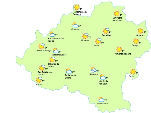 El tiempo de Soria a las 15:00 horas/ eltiempo.es