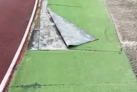 El atletismo soriano pide la reparación de la calle nueve del antiguo estadio de Los Pajaritos