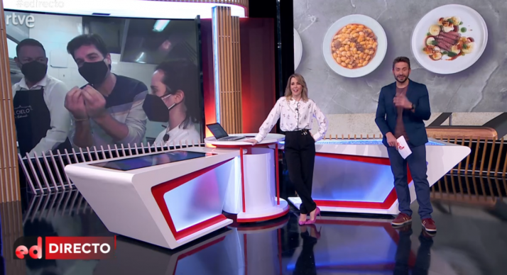 Los presentadores de España Directo caen rendidos al sabor de ‘El Cielo de Medinaceli’