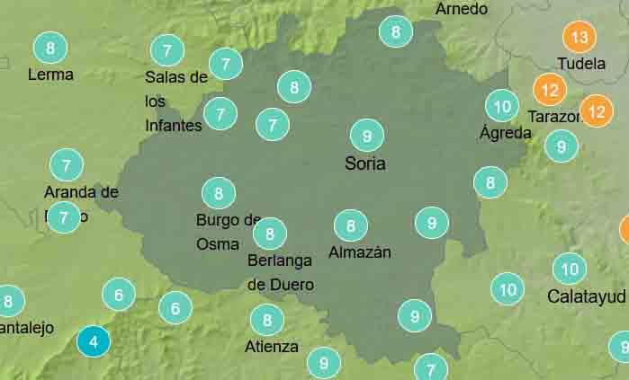 El tiempo en Soria: Mejoría en los termómetros