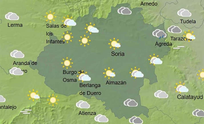 El tiempo en Soria: Bajan las mínimas