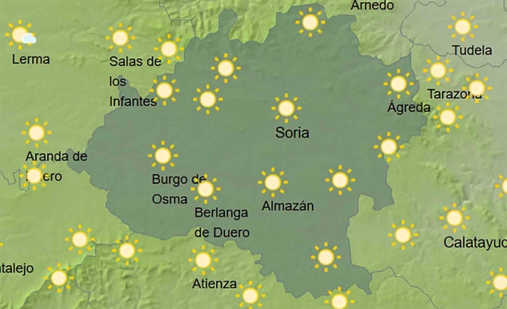 El tiempo en Soria: Más sol y descenso de mínimas