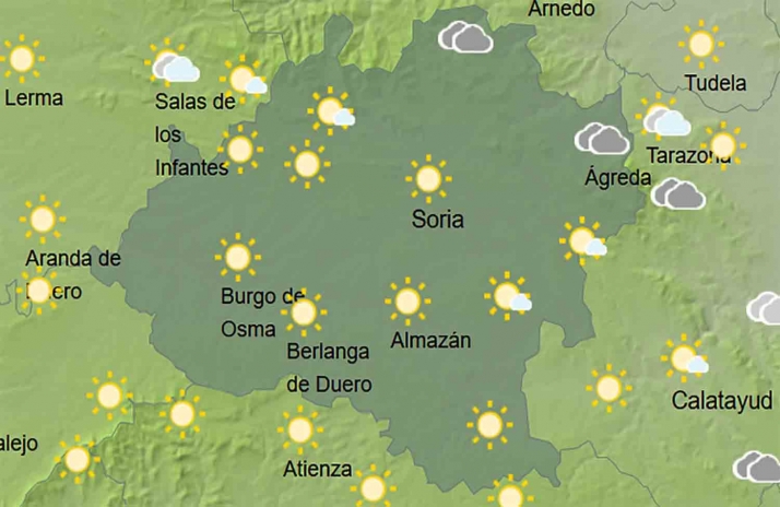 El tiempo en Soria: Menos soleado y bajan las máximas