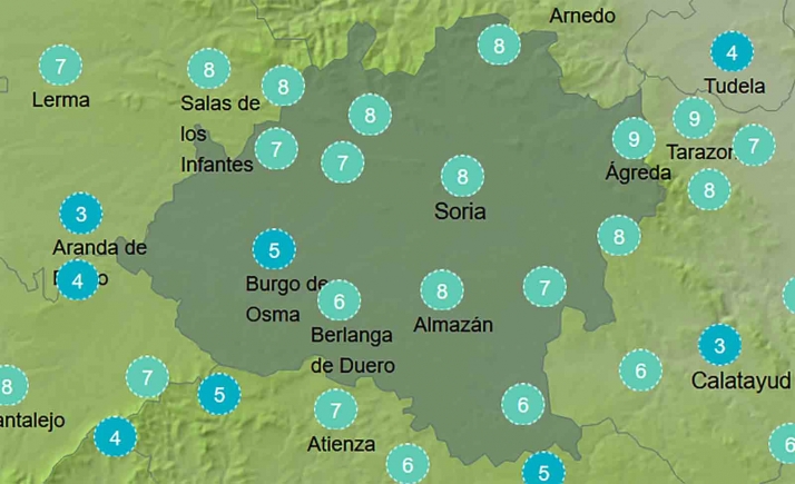 El tiempo en Soria: Menos frío por el día