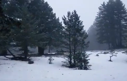 Primera nevada del año en Urbión para recibir a los Reyes