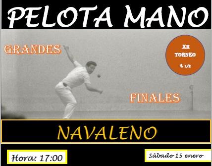 Finales del XII Torneo de Navidad de Pelota a Mano de Navaleno, a las 17:00 horas