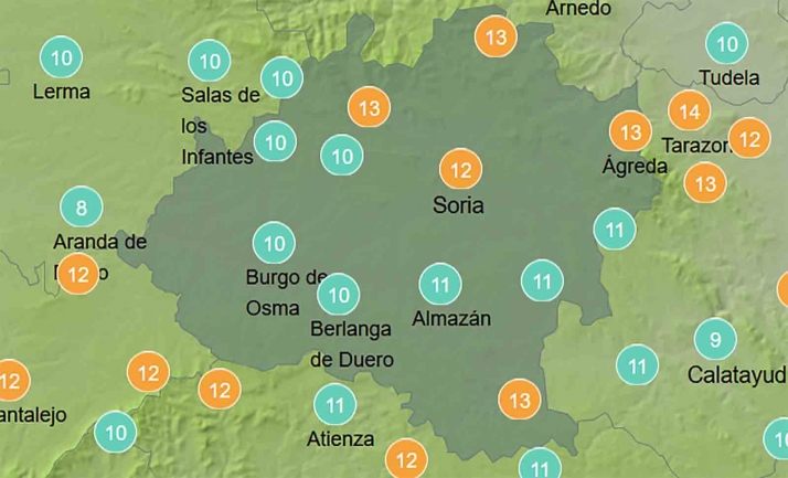 El tiempo en Soria: Bajan las máximas