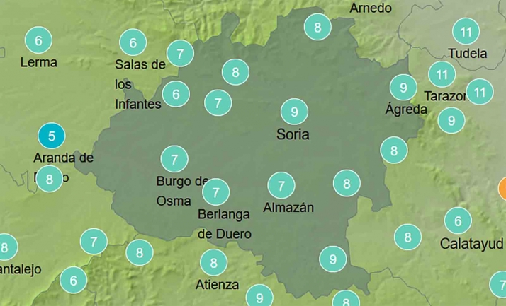 El tiempo en Soria: Aumenta la nubosidad