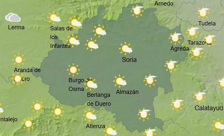 El tiempo en Soria: Bajan las mínimas