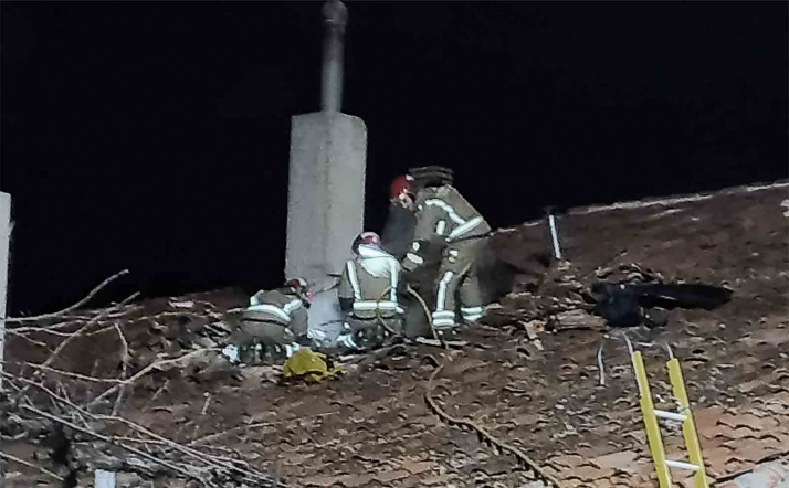 Incendio de una chimenea en Ocenilla