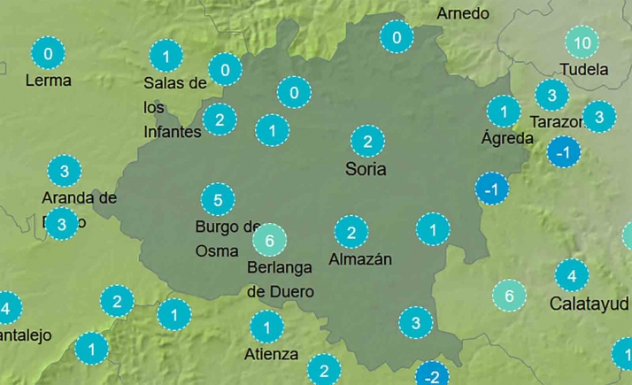 El tiempo en Soria: Desplome en los termómetros