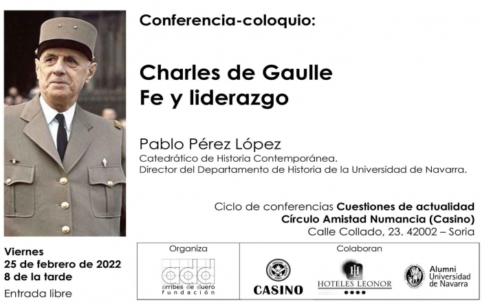 Conferencia sobre Charles de Gaulle este viernes en el Casino