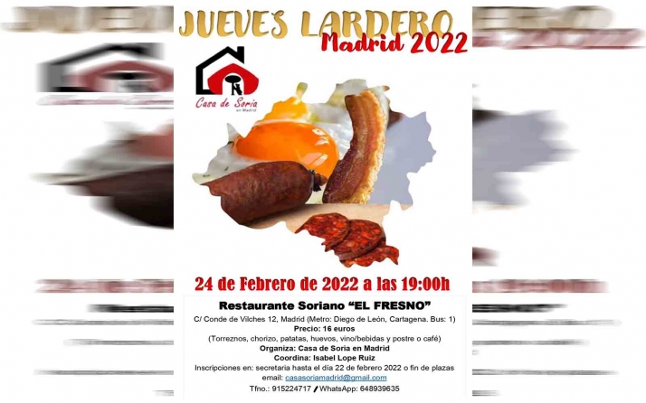 La Casa de Soria en Madrid también celebra su Jueves Lardero