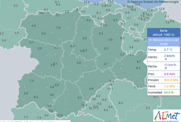 Un municipio soriano, entre los más fríos del país durante la madrugada