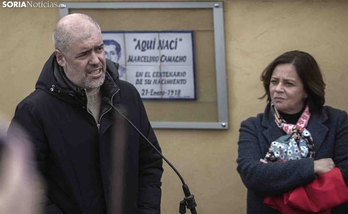 Unai Sordo, en presencia de Henar Moreno, hoy en La Rasa. /Julián García