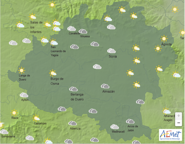 El tiempo en Soria: domingo nublado en la provincia