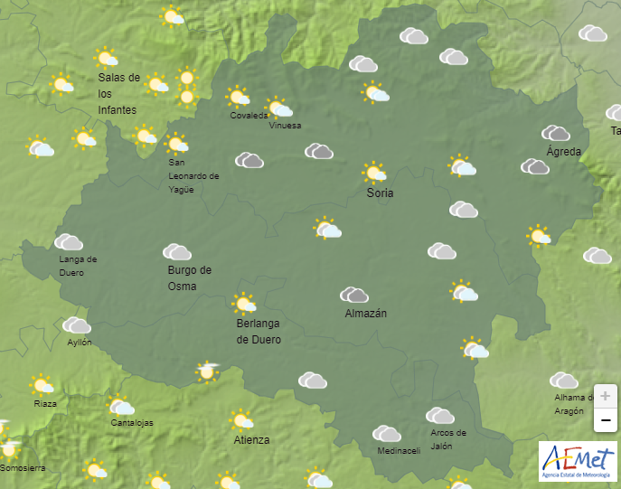 El tiempo en Soria: sábado frío que se podría despedir con nieve