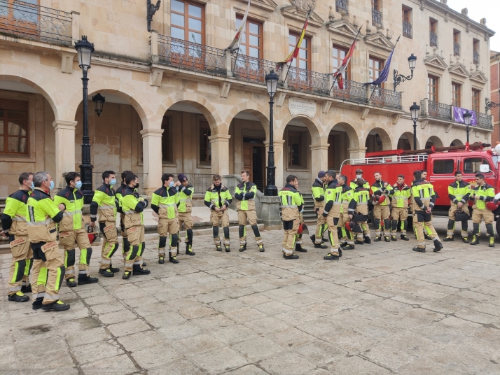 Los bomberos de Soria celebran su patrón recordando los duros momentos de la pandemia