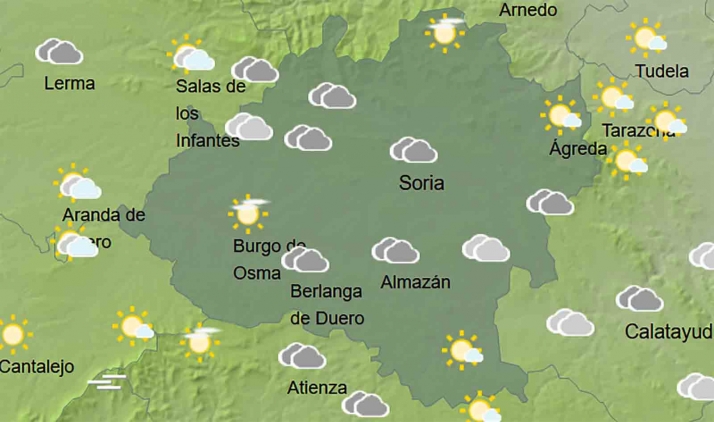 El tiempo en Soria: Mejoría en las máximas