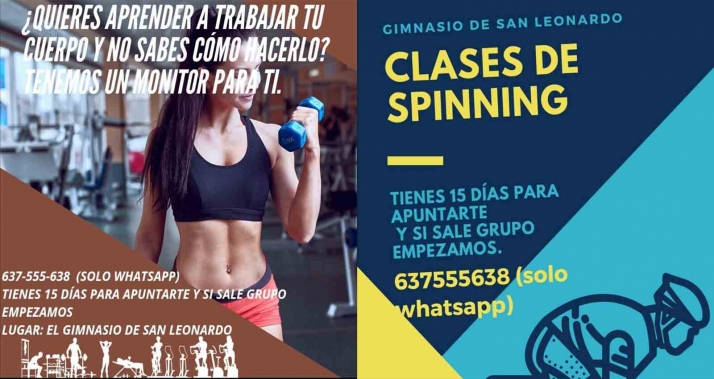 El Ayuntamiento de San Leonardo anuncia sesiones deportivas de gimnasio