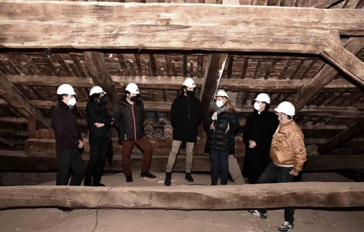 Avances en la restauración de las cubiertas de la Colegiata de Berlanga de Duero