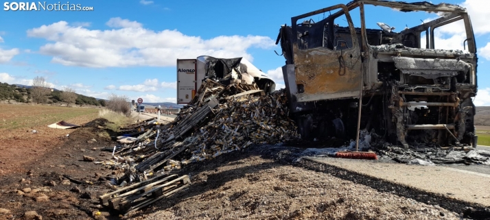 Precaución en la N-122 en La Omeñaca