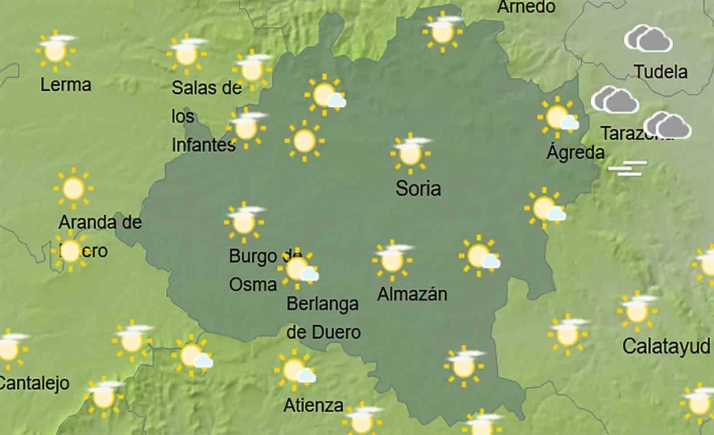 El tiempo en Soria: Subida notable de las máximas y calimas