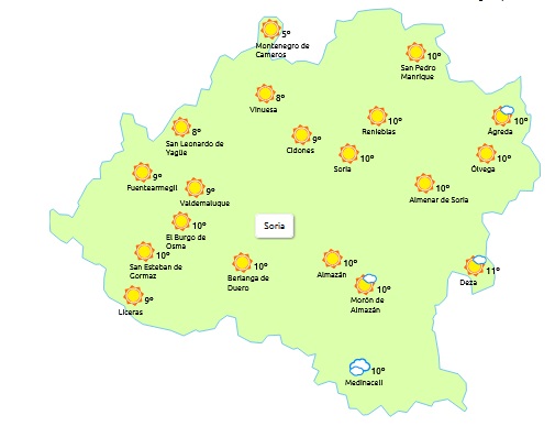 Lluvias por la mañana este domingo