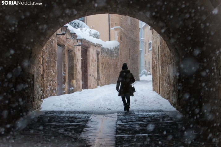 Se activa el aviso amarillo por nevadas en Soria