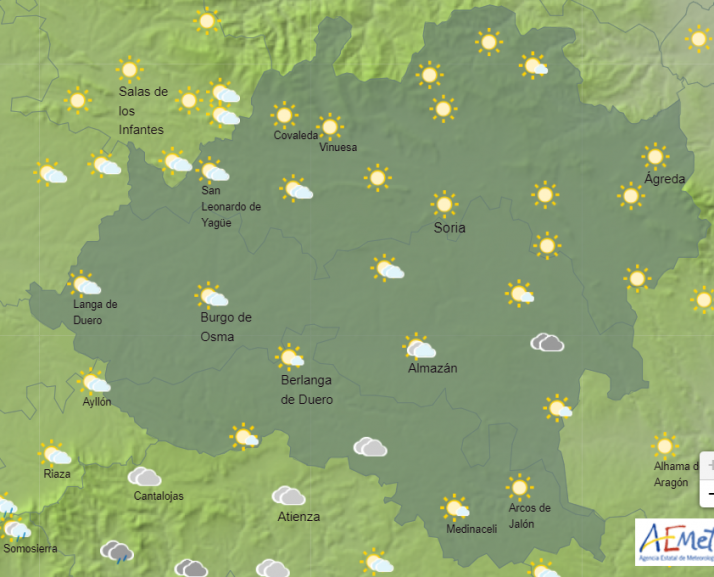 El tiempo en Soria: lunes primaveral con posibles chubascos 