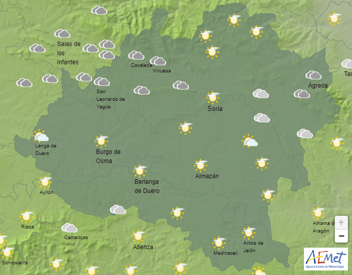 El tiempo en Soria: regresan las nubes y las precipitaciones