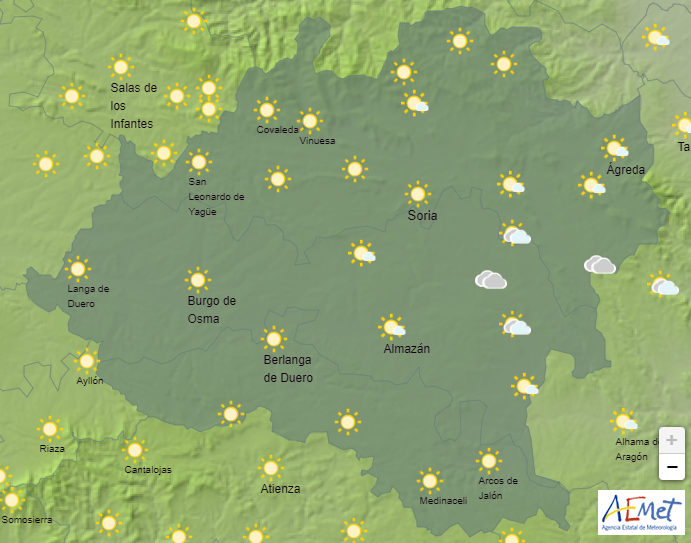 El tiempo en Soria: previsión de sol y temperaturas en ascenso