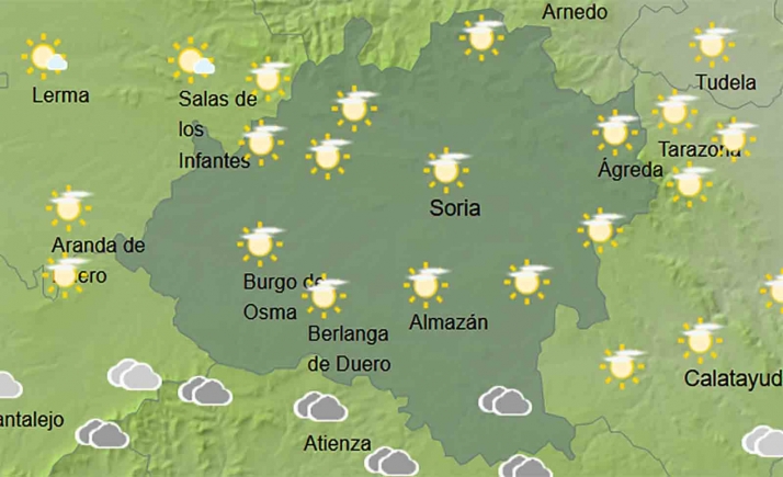 El tiempo en Soria: Mejoran las máximas