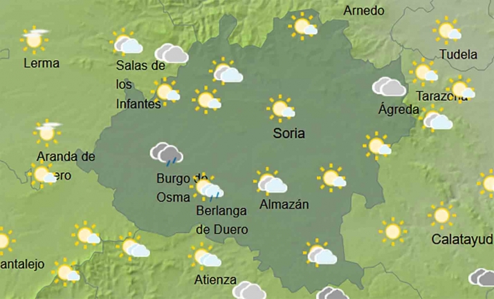 El tiempo en Soria: Lluvias por la tarde