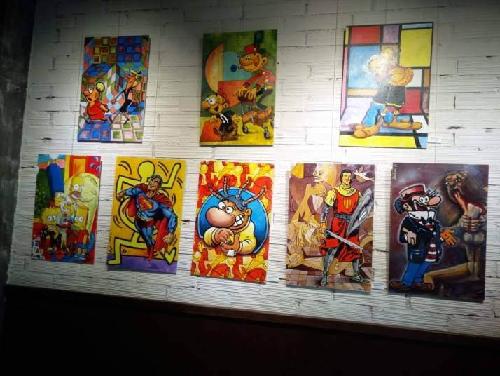 Enrique Bastida expone en Miranda de Ebro su sorprendente muestra El cómic en la pintura