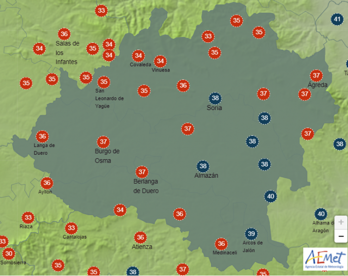 El tiempo en Soria: sábado caluroso y de posibles chubascos