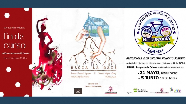 Sevillanas, teatro y bicicleta para el fin de semana agredeño