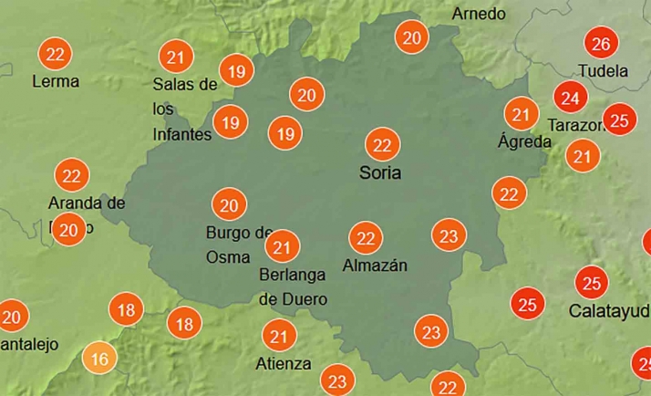 El tiempo en Soria: Máximas más suaves