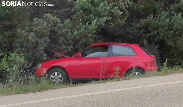 Una herida tras accidente en San Leonardo y salida de vía en Fuentetoba 