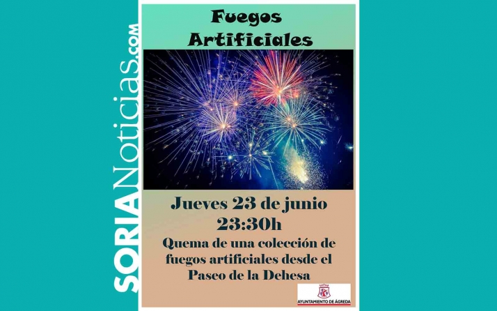 Ágreda quema esta noche los fuegos artificiales suspendidos el sábado