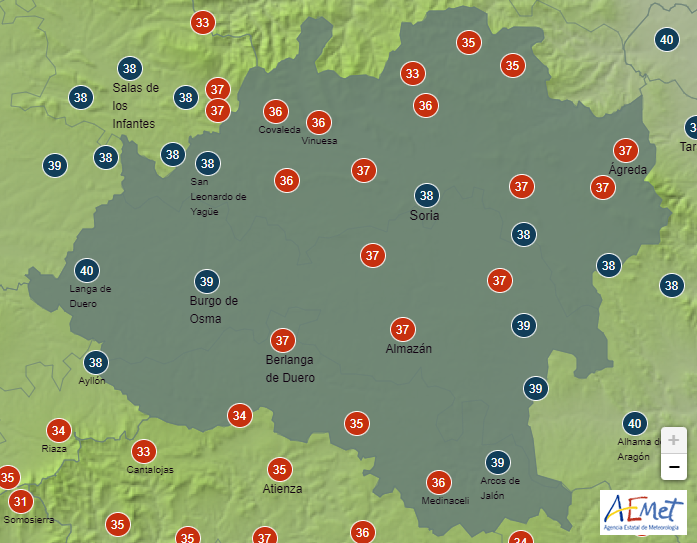 El tiempo en Soria: otro día de aviso naranja por temperaturas que rondarán los 40 grados