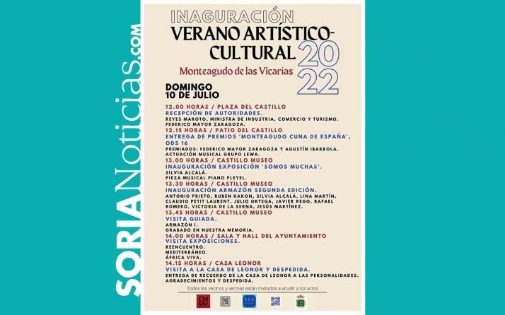 Monteagudo abre este domingo su verano artístico y cultural